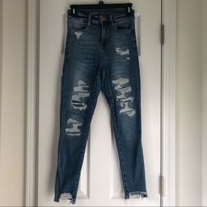 Light Denim Distressed American Eagle Jeans